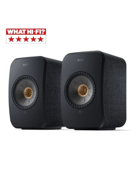 KEF LSX II Kablosuz Aktif Hi-Fi Hoparlör Çift – Karbon Siyah