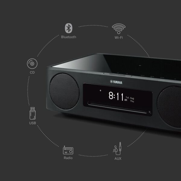 Yamaha TSX-N237D Musiccast Network Mikro Müzik Sistemi Siyah