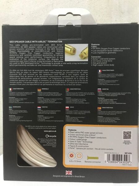 QED QE-1454 REFERENCE XT-40 HOPARLÖR KABLOSU 2x5 Metre