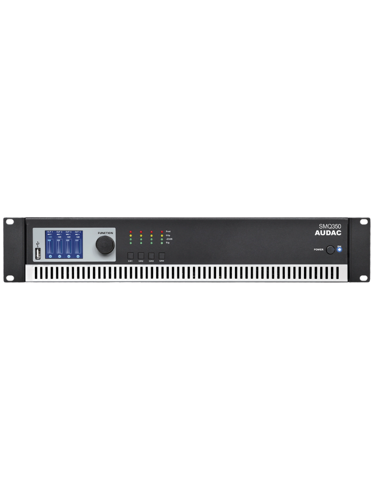 Audac SMQ350 Dört Kanallı Güç Amplifikatörü 4 x 350W