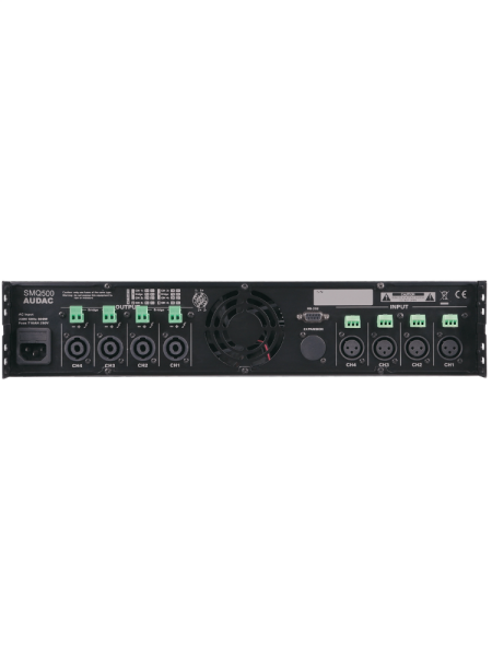 Audac SMQ500 Dört Kanallı Güç Amplifikatörü 4 x 500W