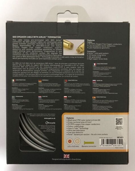 QED QE-1453 REFERENCE XT-40i HOPARLÖR KABLOSU 2x3 Metre