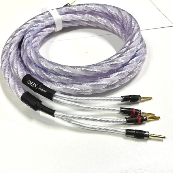 QED QE-1484 Genesis Silver Spiral Hoparlör Kablosu 2x3mt