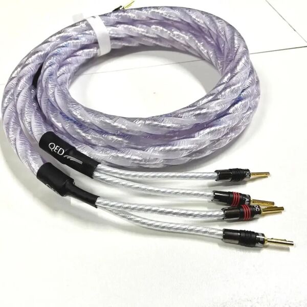QED QE-1484 Genesis Silver Spiral Hoparlör Kablosu 2x3mt