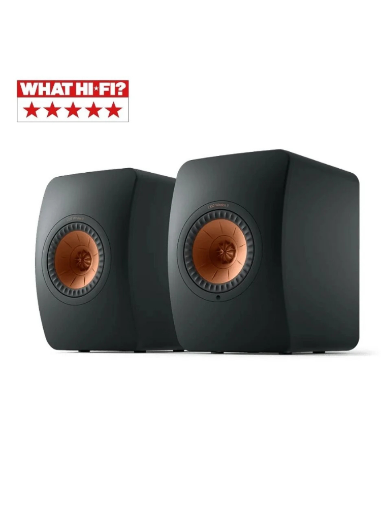 KEF LS50 Wireless II HiFi Aktif Hoparlör Çift Karbon Siyah