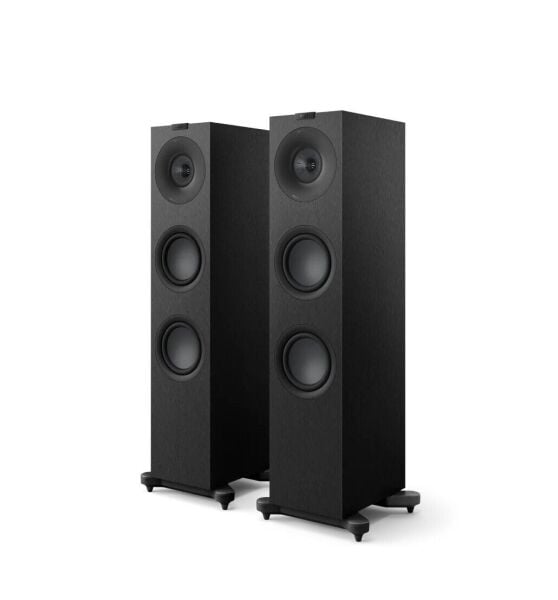Kef Q7 Meta Kule Tipi Hoparlör Çift Saten Siyah