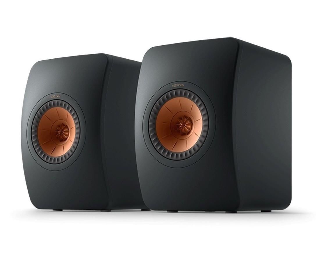 KEF LS50 Meta Raf Tipi HiFi Pasif Hoparlör Çift Karbon Siyah