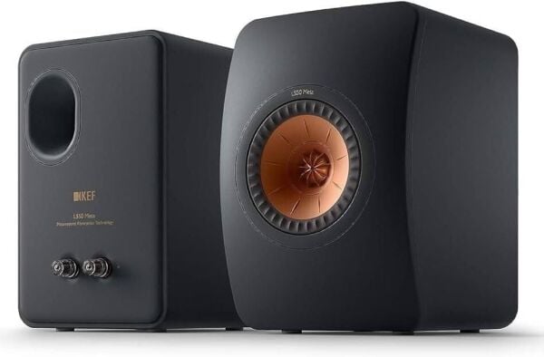 KEF LS50 Meta Raf Tipi HiFi Pasif Hoparlör Çift Karbon Siyah
