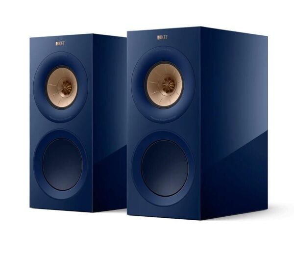 KEF R3 Meta Raf Tipi Hi-Fi Pasif Hoparlör - Çift -Parlak Mavi