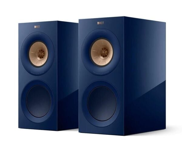 KEF R3 Meta Raf Tipi Hi-Fi Pasif Hoparlör - Çift -Parlak Mavi