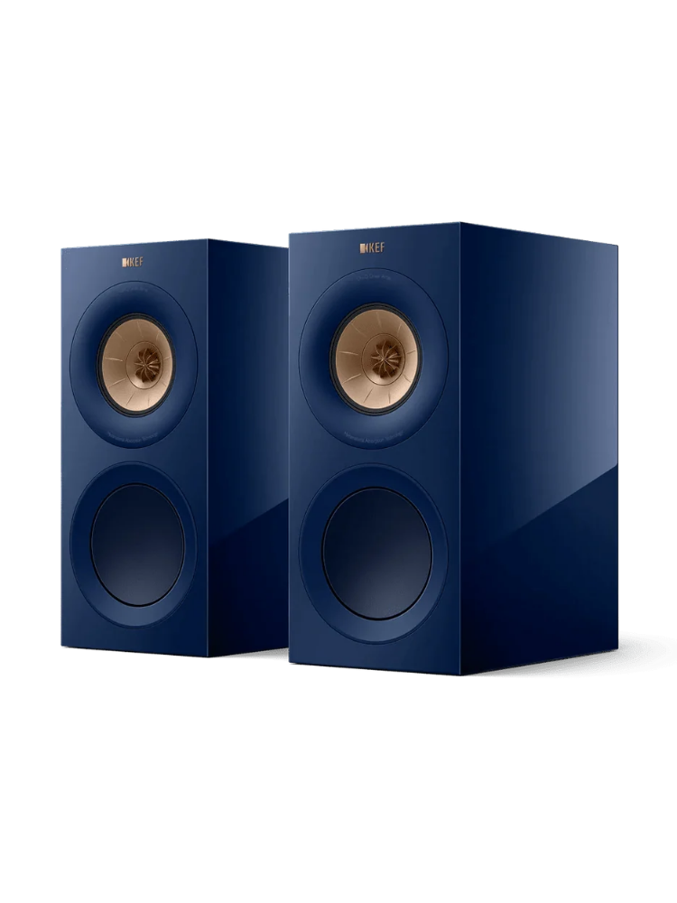 KEF R3 Meta Raf Tipi Hi-Fi Pasif Hoparlör - Çift -Parlak Mavi