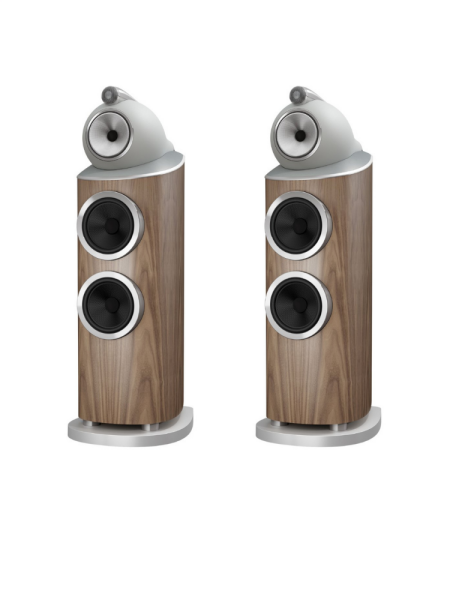 Bowers & Wilkins 802 D5 Kule Tipi Hoparlör Çift Light Walnut