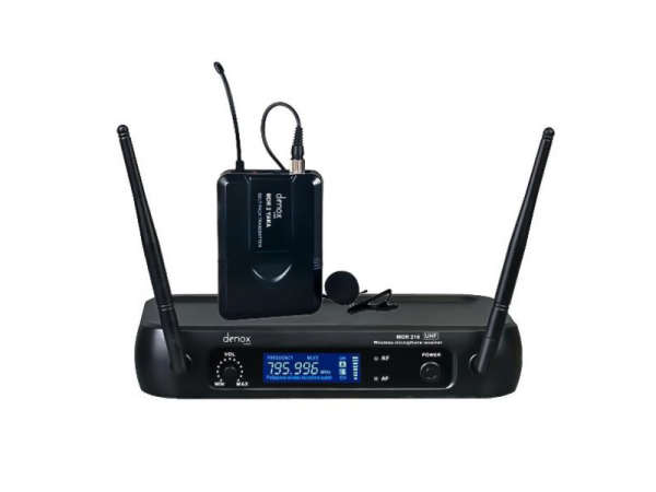 Denox MDR-210 Yaka UHF Band Kablosuz Yaka Mikrofon Seti