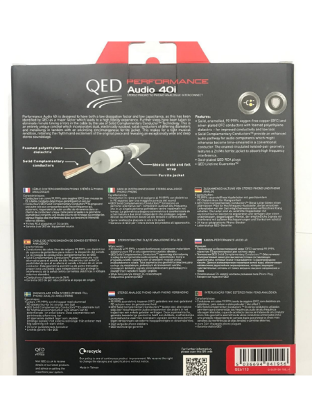 Qed QE-6113 Performance Audio 40i RCA Kablo 1 Metre