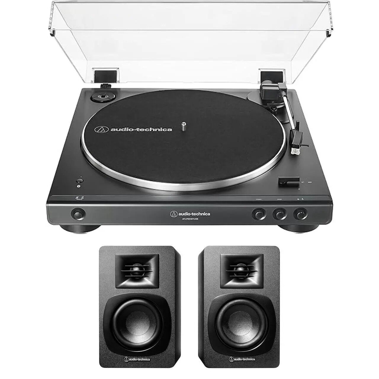 Audio Technica AT-LP60XBTBK & AT-SP3X Pikap Müzik Sistemi