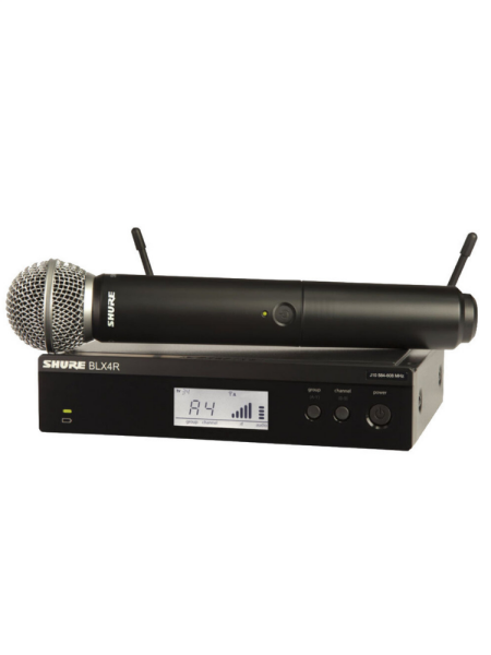 Shure BLX24R/SM58-H8E SM58 özellikli Kablosuz Rack Tipi Vokal Sistemi